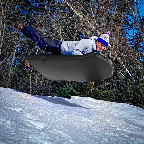 PillowSled Snow Sled - Black/Orange