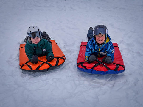 PillowSled Snow Sled - Black/Orange