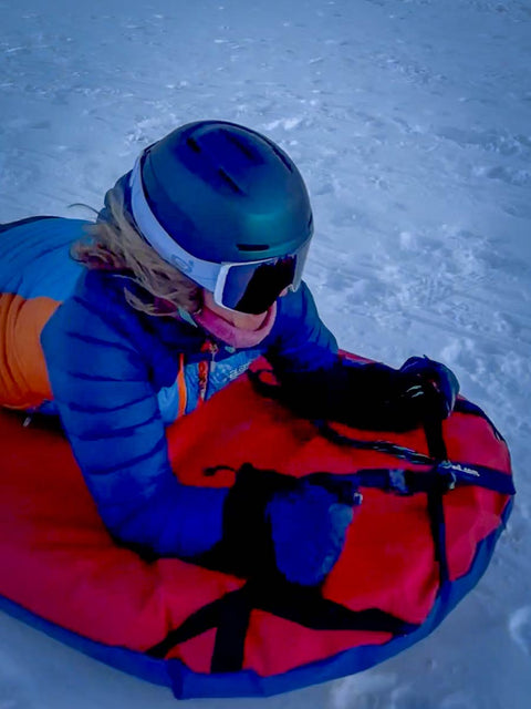 PillowSled Snow Sled - Blue/Red